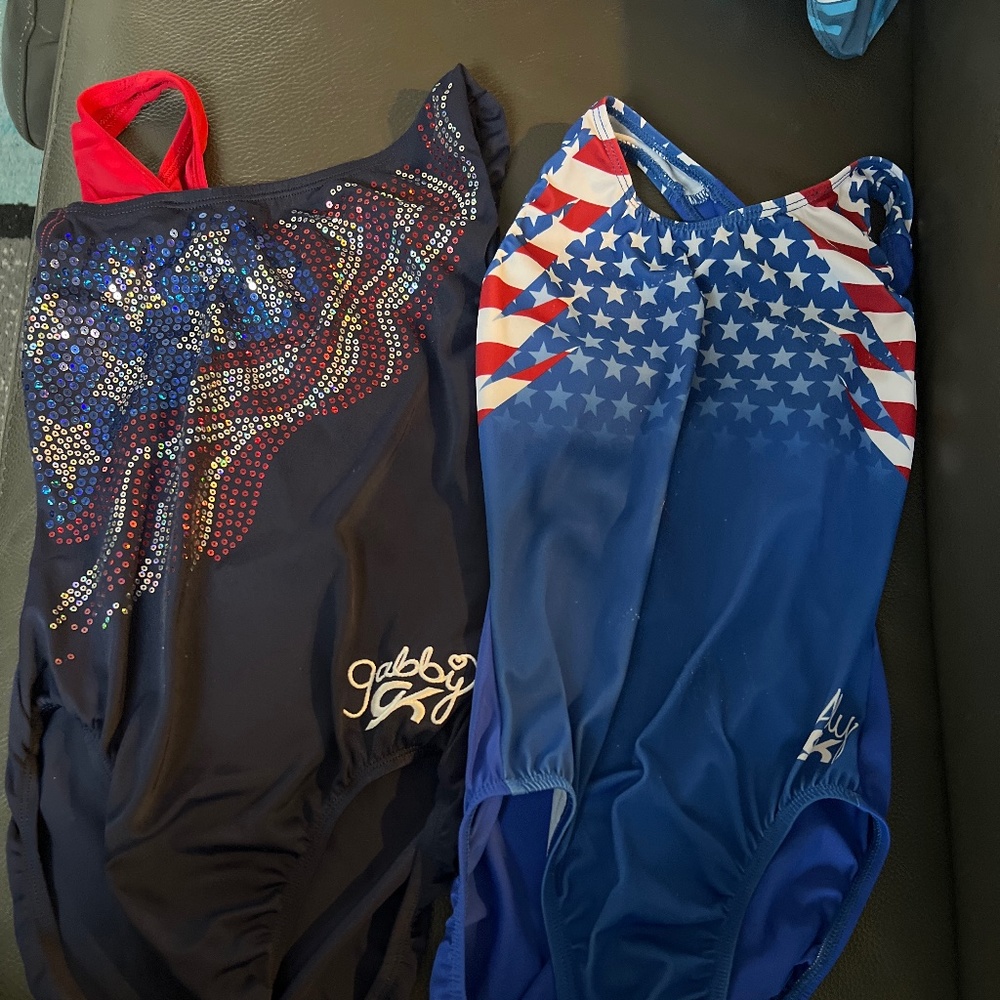 2 Gk gymnastics Leotards - patriotic